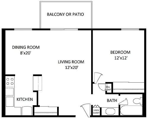 Floor plan One bedroom