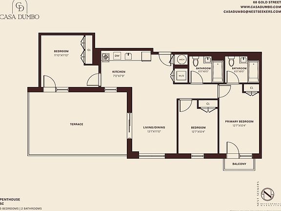 2nd image of 68 Gold St Penthouse C