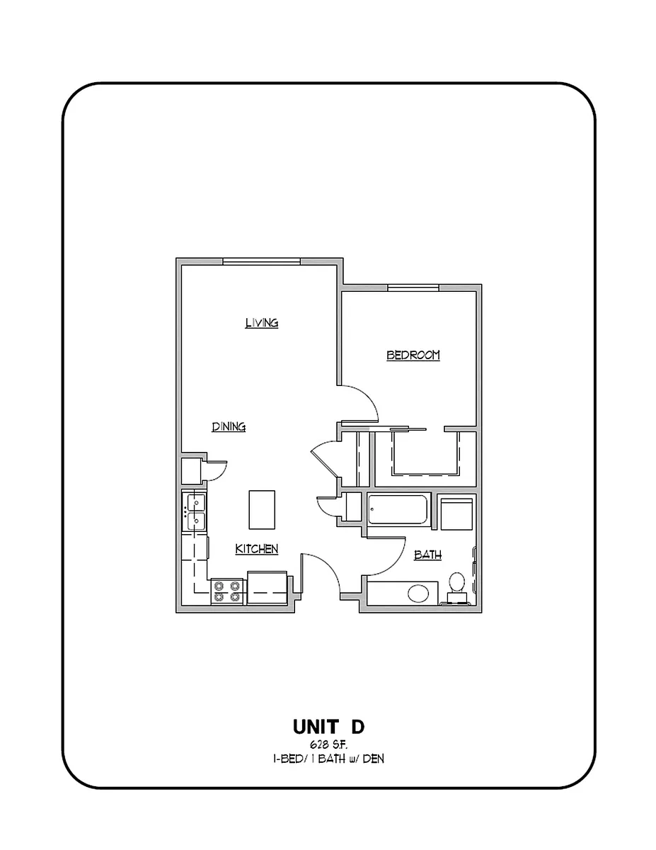 Floor plan 1-BED 1-BATH d