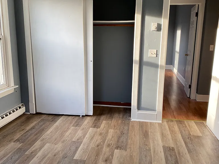 Second floor apartment with three bedrooms.