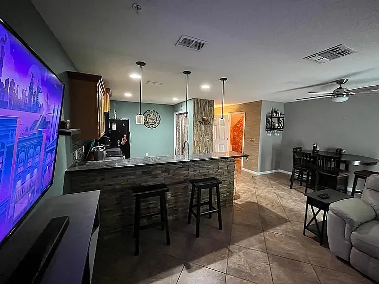 In living room area