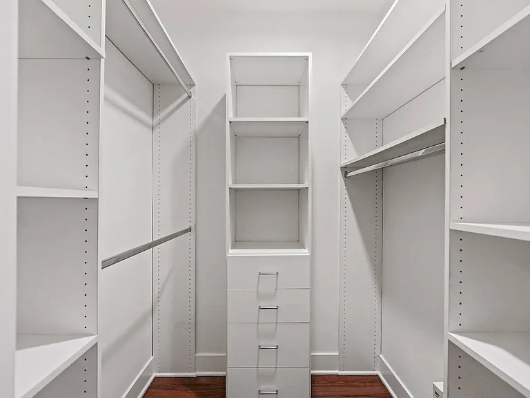 Walk-In Closet with Built-In Organizers