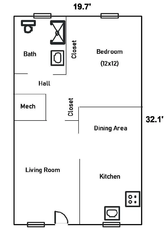 Floor plan 814 Dupont Road