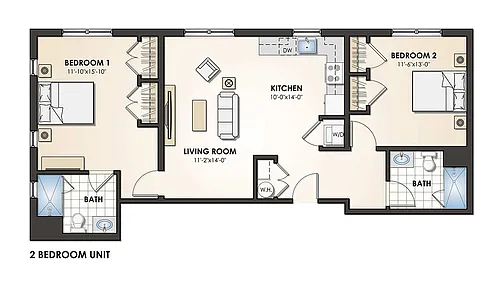 Floor plan 2BR