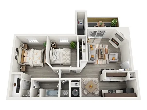 Floor plan B2 with Office/Flex Space