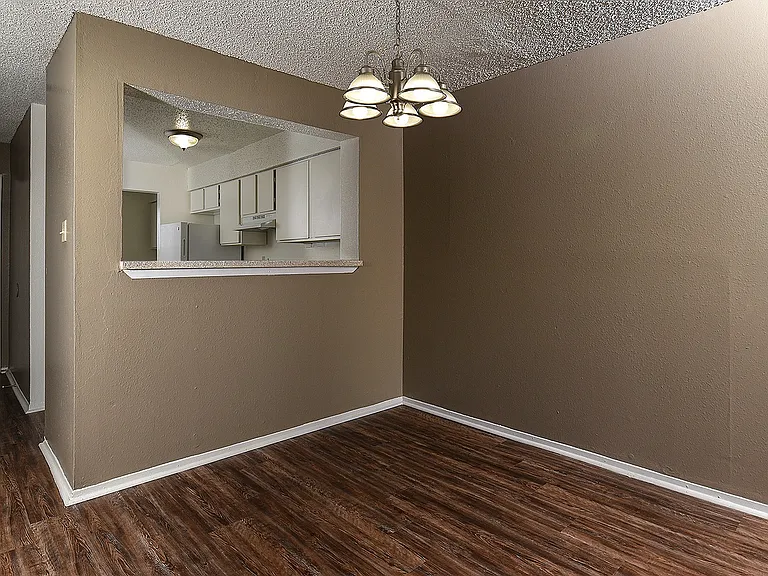 Classic - E Floor Plan Dining Area with Plank Flooring