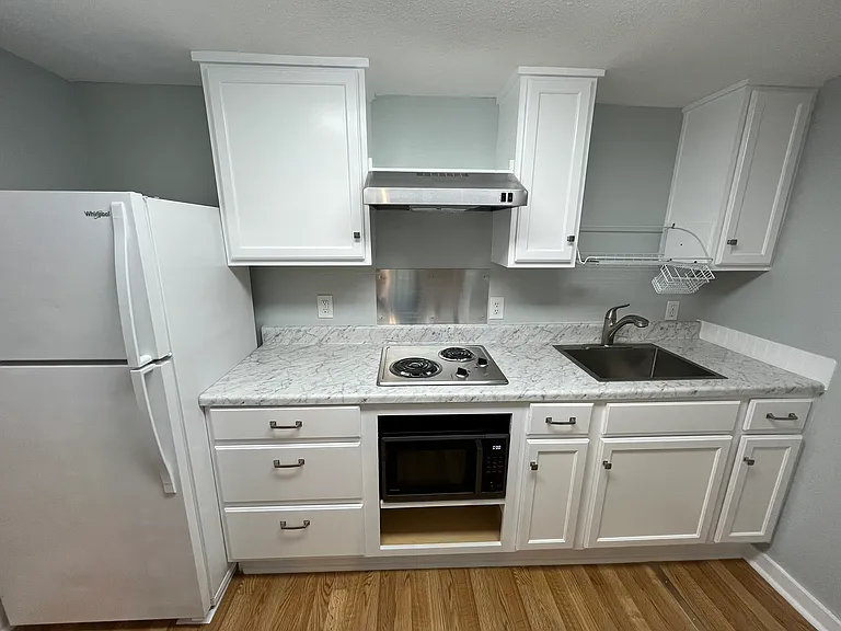 Cooking and sink area