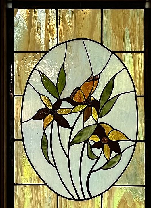 One of several stained glass