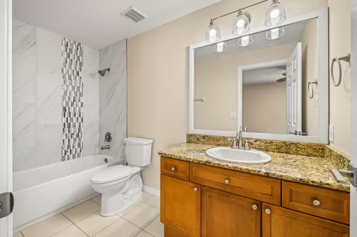 Remodeled En Suite Bathroom off of second bedroom - 635 Michigan Blvd #300