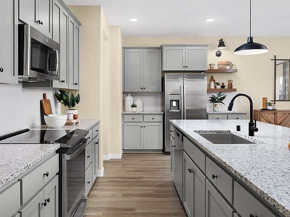 Kitchen with stainless steel appliances
