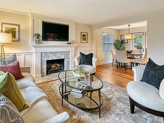 Wood Burning Fireplace with Mantel 
