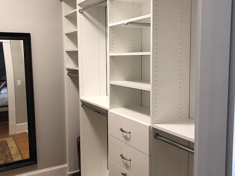Custom Walk in Closet - Right Side (built in drawers, hamper, valet pulls on both sides)