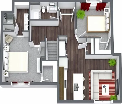 Chalet 2-Bedroom With Attached Garage