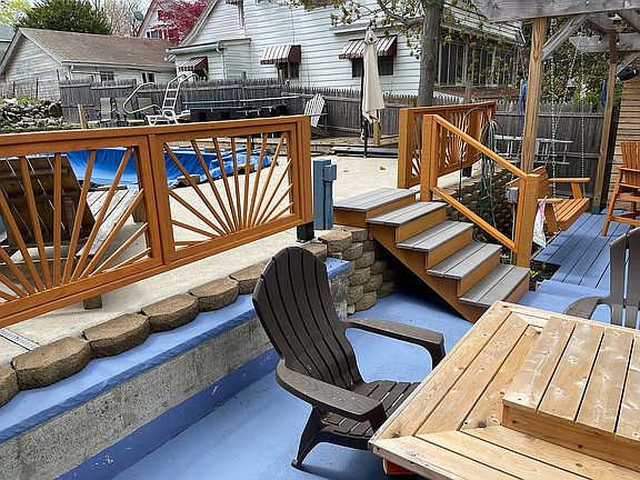 Pool patio from lower deck