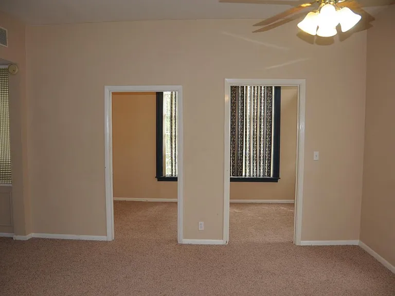 Both of these rooms have the vinyl flooring wood look and new paint color