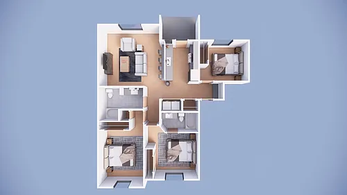 Floor plan Powder Top