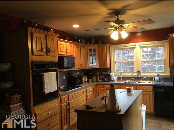 Kitchen with hickory cabinets
