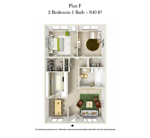 Floor plan Two Bedroom F
