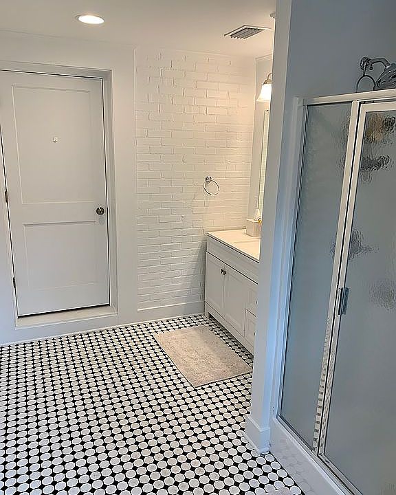 All-new bath w/ tile floor 