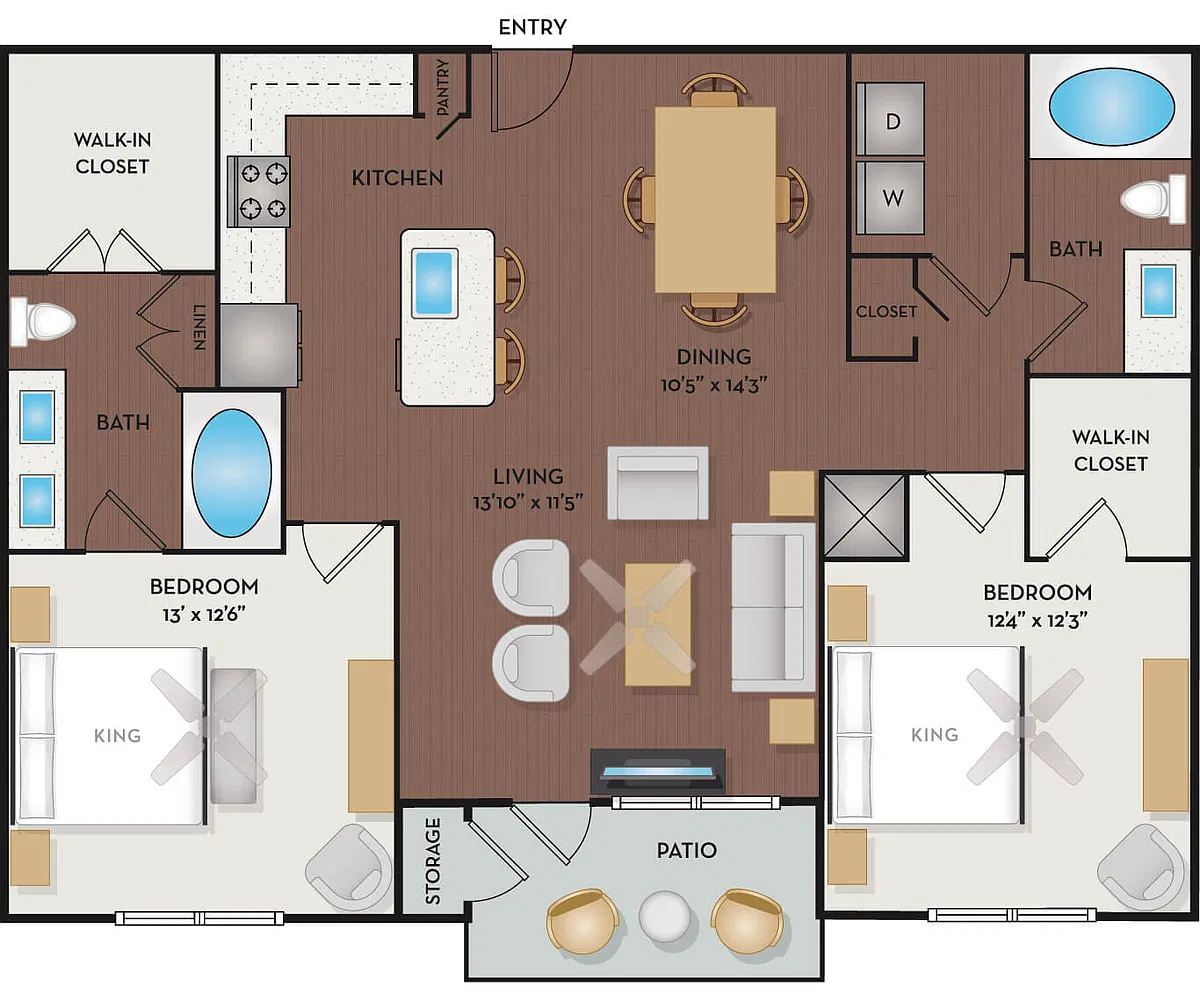 Floor plan Rutland I, II, III & IV