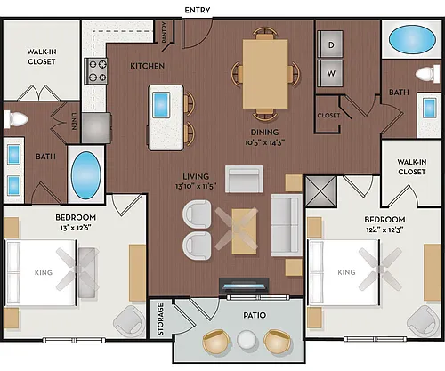 Floor plan Rutland I, II, III & IV