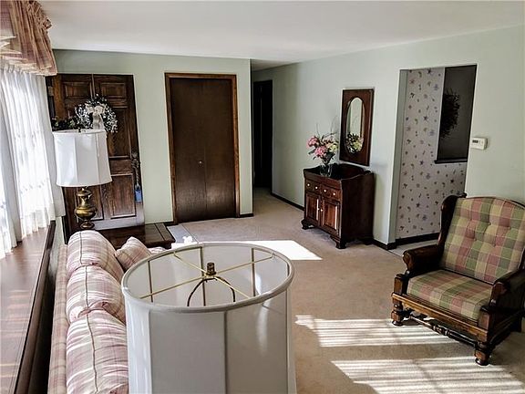 This home sits on the end of a dead end street and offers a  lot of privacy.