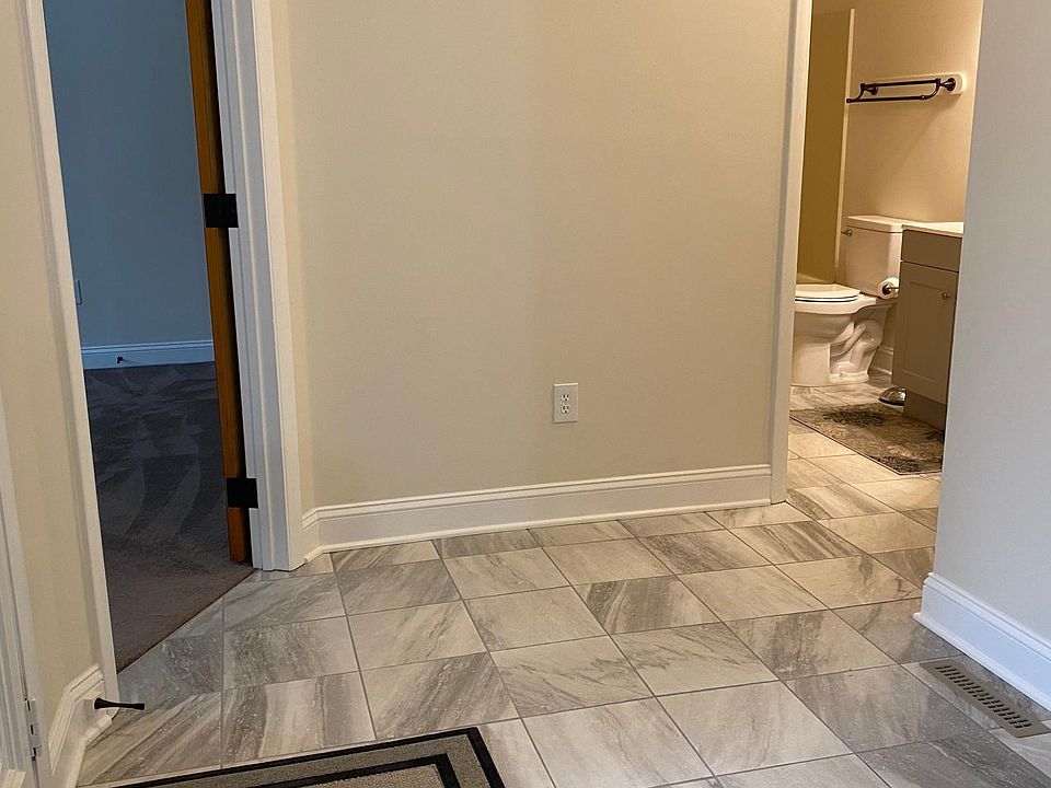 Foyer, new tile floor