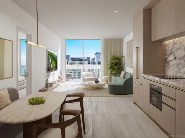 Residence 5, 1BR, 4105 Plan, Viceroy Brickell The Residences Miami