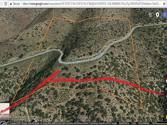 Utility easement from South