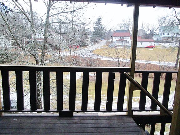 Enjoy your coffee outside on the deck in warm weather