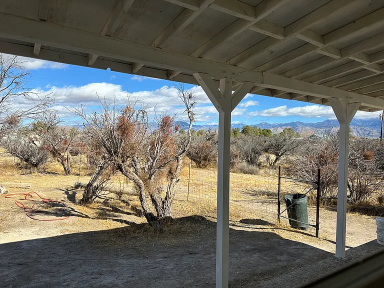 North East view on back patio.