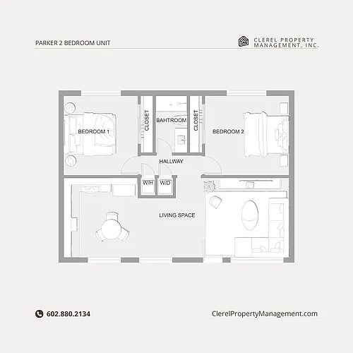 Floor plan 2 Bedroom