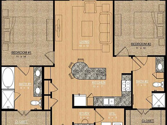 3rd image of 801 & 908 N Bishop Ave #1-206
