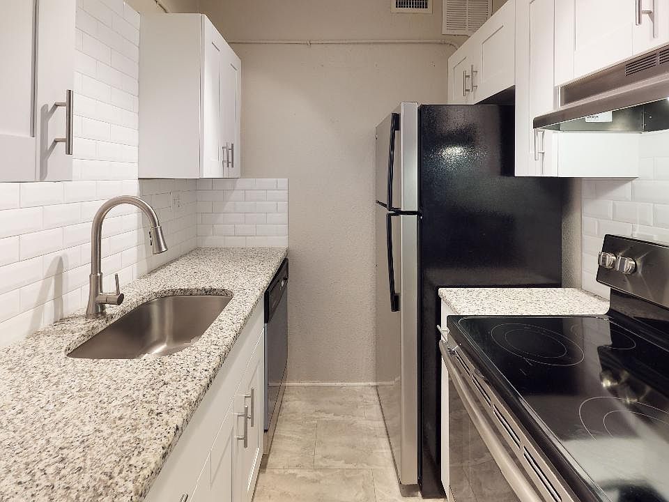 Newly renovated kitchen with granite countertops and stainless steel appliances