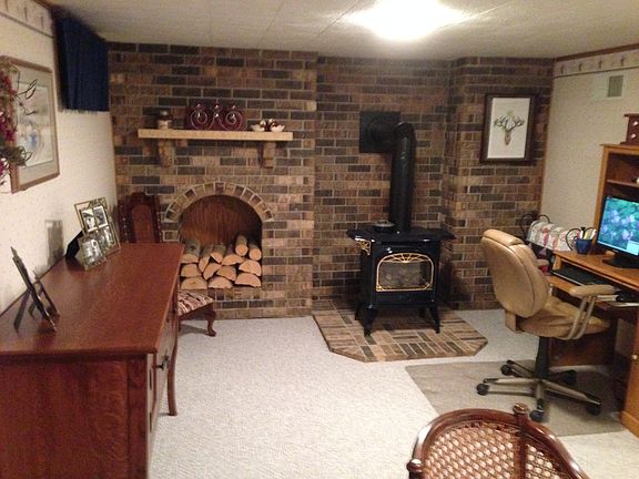 Gas stove in family room