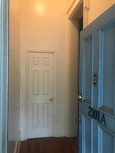 Front door to first closet