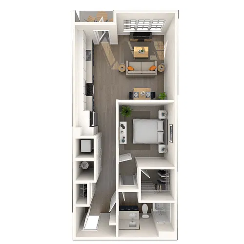 Floor plan A4.2 1x1 693 SF