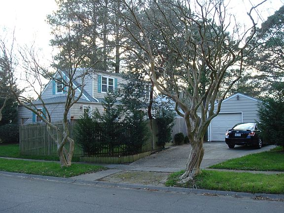 Rear of house and garage