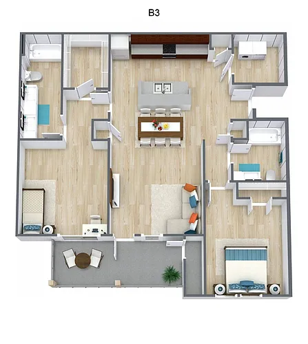 Floor plan B3