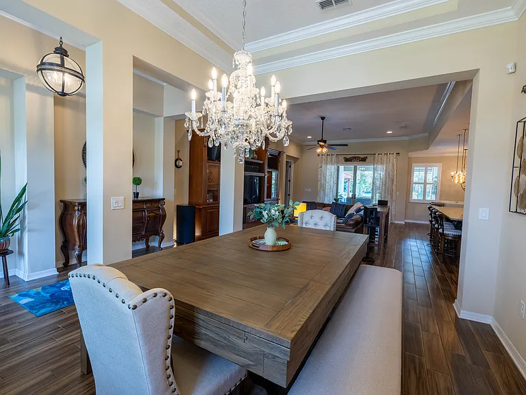 Dining Room with Pool Table