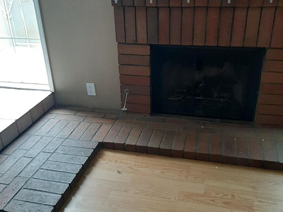 Living room fireplace