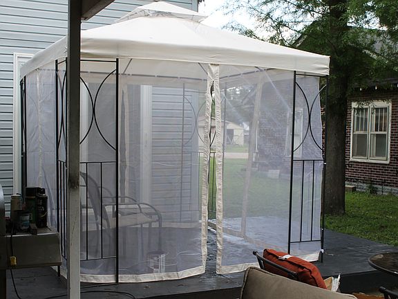 Sliding patio doors to gazebo