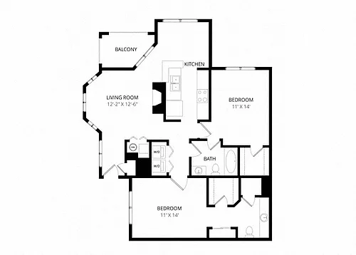Floor plan Two Bedroom A