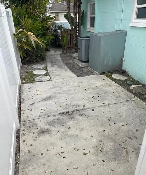 Private back patio