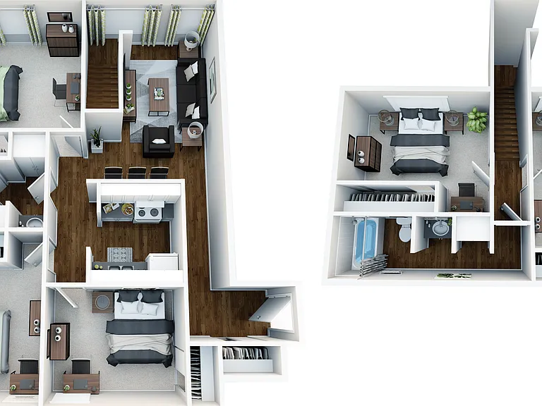 Apex-5bed2Ba-Townhouse-3D Apex-5bed2Ba-Townhouse-3D