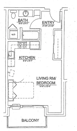 Floor plan 0 Bedroom 1 Bath