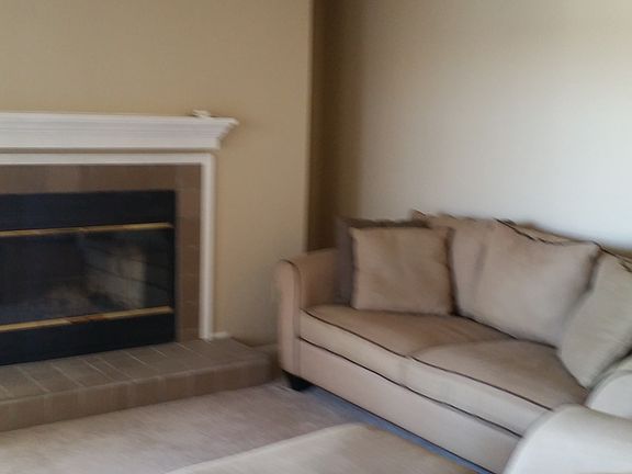 Vaulted ceiling in living room