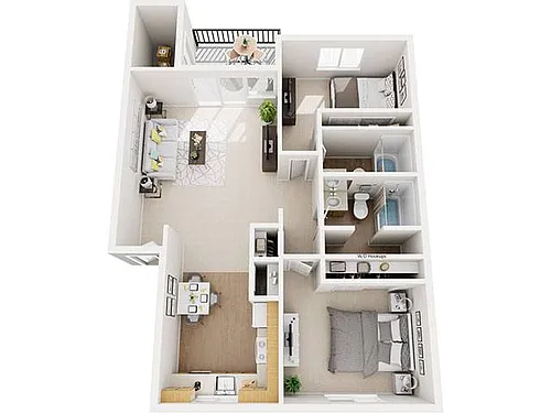 Floor plan 2BR/2BA 2nd Floor