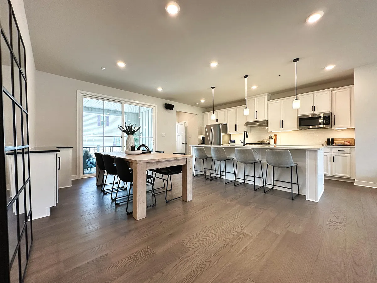 Main Level - Dining Area and Kitchen (Oversized Sliding Glass Doors) - 113 Kenneth Ln