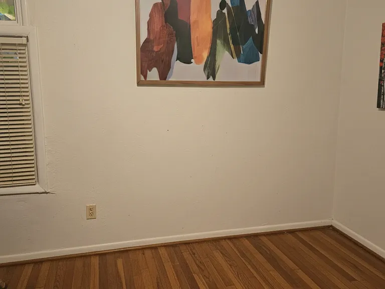 Front Bedroom wall facing west with windows and shades included